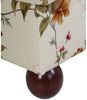 Monarch Hocker Flachgewebe Weiß Buche Nussbaumfarben Bild 2