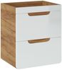 Badmöbel Set 6-tlg Badezimmerset FERMO Weiss HGL inkl. Waschtisch 50cm Bild 5