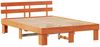 vidaXL Bettrahmen Wachsbraun 140 x 200 cm Massives Kiefernholz 872442 Bild 4