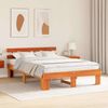 vidaXL Bettrahmen Wachsbraun 140 x 200 cm Massives Kiefernholz 872442 Bild 3