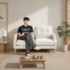 2-Sitzer Sofa H 85 x T 135 x B 72 cm aus Stoff in Beige mit USB-Anschluss Bild 2