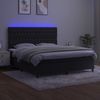 vidaXL Boxspringbett mit Matratze & LED Schwarz 180x200 cm Samt 3136319 Bild 4