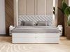 GRAINGOLD Bergamo Bett 140x200, Boxspringbett mit Bettkasten und Lattenrost, Velour-Stoff, Grau Bild 4
