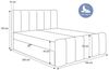 Compleo Boxbett BUBBLE, Wolkenbett, Bequem, Bonell, Topper, Doppelbett gepolstertes Kopfteil mit Bettkasten Bild 3