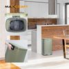 MAXCRAFT Mülleimer / Treteimer mit Soft Close Deckel - 50 Liter in Grün Bild 4