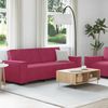 vidaXL 2-tlg. Sofagarnitur mit Kissen Weinrot Samt 3324704 Bild 3