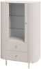 Ovalio Vitrine Typ 112 Standvitrine Schublade Modern Wohnzimmer Farbwahl Sandbeige, Cremona-Eiche und Dunin-Eiche Bild 2