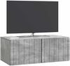 vidaXL Wandmontierter TV-Schrank Betongrau 78,5 x 41 x 30 cm 898348 Bild 2