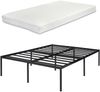 Metallbett Vårdö mit Matratze 140x200 cm Schwarz [en. casa] Bild 2