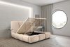 Polsterbett Doppelbett GRACIA 180x200cm Komplettset in Stoff Allora Creme Bild 3