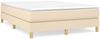 vidaXL Polsterbett, Stoff, 25,0 cm, Creme, 140x200 cm, mit Lattenrost, Natur Bild 2