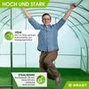 BRAST Gewächshaus Foliengewächshaus mit Stahlfundament 2x3m inkl. Erdanker & 6 Aufrollbare Fenster mit Moskitonetz UV-stabilisierte & verstärkte Spezial-Gitterschutzfolie mit 200g/m² Bild 5