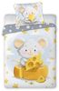Baby Bettwäsche Set mit Maus & Käse 2 tlg. 100x135 cm 100% Baumwolle Bild 4
