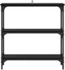 vidaXL Konsolentisch mit Regal Schwarz Eichen-Optik 75 x 22,5 x 75 cm 882198 Bild 5