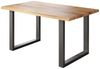 SAM® Esstisch Thoran, Holz-Optik Wildeiche, U-Metallgestell, Baumkante Bild 2