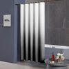 Furlinic Duschvorhang Textil Anti-schimmel Wasserdicht Polyester Weiß-Schwarz Bild 2