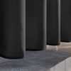Furlinic Duschvorhang Textil Anti-schimmel Wasserdicht Polyester Weiß-Schwarz Bild 4
