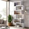 Dmora As Bücherregal, Mehrzweck-Büroregal, Bücherregal mit 5 Regalen, 80x25h190 cm, Glänzendes Weiß Bild 2