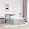 vidaXL Bettrahmen mit Kopfteil Beton Grau 135 x 190 cm Holzwerkstoff 3408588 Bild 3