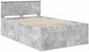 vidaXL Bettrahmen mit Kopfteil Beton Grau 135 x 190 cm Holzwerkstoff 3408588 Bild 4