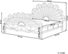 Bett mit Lattenrost FLORENTINE 140 x 200 cm Rattan Heller Holzfarbton Bild 2
