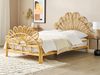 Bett mit Lattenrost FLORENTINE 140 x 200 cm Rattan Heller Holzfarbton Bild 3