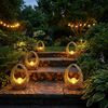 LED Solarleuchte, bronze gold, oval, H 27,5 cm Bild 2