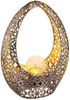 LED Solarleuchte, bronze gold, oval, H 27,5 cm Bild 5