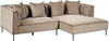 Ecksofa 3-Sitzer SATER Chenillegewebe Hellbraun linksseitig Bild 4