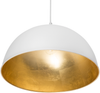 'Cetina' Hängeleuchte Weiß und Gold Metall Halbkugel Industrie Look für Wohn- Schlaf- und Esszimmer Bild 4