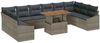 vidaXL Garten-Sofa-Set mit Speicher 11 pcs Grau Poly Rattan 3358624 Bild 2
