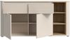Sideboard >BREATHTAKER< 2 Türen, 2 Schübe, Eiche Dekor / sandfarben - 160x83,1x41,3cm (BxHxT) Bild 3