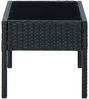 vidaXL Gartentisch Schwarz 75x40x37 cm Poly Rattan 45904 Bild 2