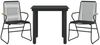vidaXL 3-tlg. Garten-Essgruppe Schwarz PVC Rattan 3099209 Bild 3