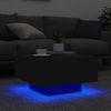 Couchtisch, Sofatisch mit LED-Leuchten Schwarz 55x55x31 cm Bild 4