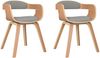 vidaXL Esszimmerstühle 2 Stk. Taupe Bugholz und Stoff 3092382 Bild 2