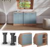 Dachschrägenschrank Rion Blau-Grau 80 x 81.6 cm mit 2 Türen, Schrankkorpus 60 cm Tiefe Vicco Bild 5