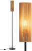 EDISHINE Stehlampe Wohnzimmer 165cm, LED wechselbar, warmweiß, Boho Stehlampe mit Lampenschirm aus gewebtem Seil Bild 5