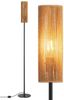 EDISHINE Stehlampe Wohnzimmer 165cm, LED wechselbar, warmweiß, Boho Stehlampe mit Lampenschirm aus gewebtem Seil Bild 4