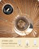 EDISHINE Stehlampe Wohnzimmer 165cm, LED wechselbar, warmweiß, Boho Stehlampe mit Lampenschirm aus gewebtem Seil Bild 3