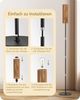 EDISHINE Stehlampe Wohnzimmer 165cm, LED wechselbar, warmweiß, Boho Stehlampe mit Lampenschirm aus gewebtem Seil Bild 2