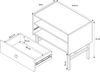AX LIVING Nachttisch mit Schublade Dinley 55 cm Schwarz mit Eiche-Riffel Bild 4