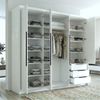 Drehtürenschrank vier¬türiger VIVO Kleiderschrank mit Schubladen und Metallgriffen. Bild 3