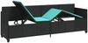 vidaXL Sonnenliege mit Kissen Schwarz Poly Rattan 368352 Bild 4