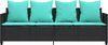 vidaXL Sonnenliege mit Kissen Schwarz Poly Rattan 368352 Bild 5