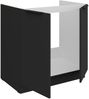 Küchen Spülenunterschrank 80 cm Küche ARIA Schwarz ultra matt + Schwarz matt, hochwertige Fronten mit Anti Fingerprint Beschichtung Küchenzeile Küchenblock Bild 3