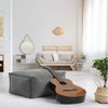 mokebo Pouf Der Ruhestifter (aus Webstoff), Sitz-Hocker, Bodenkissen, Fußhocker oder Sitzkissen eckig in Anthrazit Bild 2