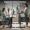STEELSØN 'Altara' elektrisch höhenverstellbares Schreibtischgestell, Dual-Motor, schwarz, Tischbeine mit LED-Höhenanzeige und 3 Speicherhöhen, belastbar bis 160 kg, kompatibel mit gängigen Schreibtischplatten Bild 3
