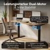 STEELSØN 'Altara' elektrisch höhenverstellbares Schreibtischgestell, Dual-Motor, schwarz, Tischbeine mit LED-Höhenanzeige und 3 Speicherhöhen, belastbar bis 160 kg, kompatibel mit gängigen Schreibtischplatten Bild 2