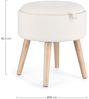 Hocker Zoya aus Bouclè-Stoff, Weiß, 39 x 39 x 43 cm Bild 5
